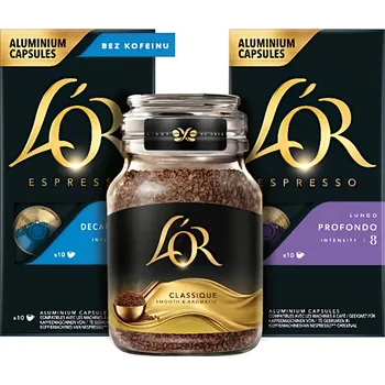 Káva L'OR Exklusivní balení kapslové a instantní kávy