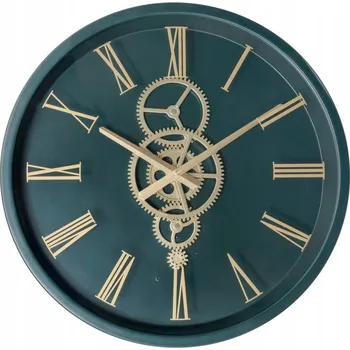 Hodiny NÁSTĚNNÉ HODINY KOVOVÉ S VIDITELNÝM MECHANISMEM Ø 46 CM, HLOUBKA 7,3 CM