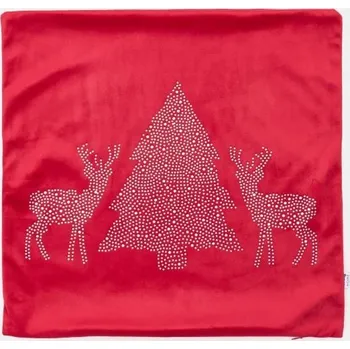 Povlak na dekorativní polštářek Sinsay - Povlak na polštář s vánočním motivem - červená - 490GS-33X - 490GS-33X-ONE