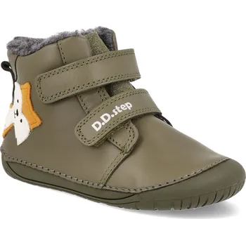 Dívčí zimní obuv Barefoot dětské zimní boty D.D.step W070-52301B zelené Velikost: 24