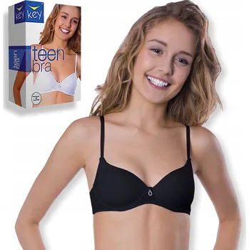 Podprsenka Podprsenka pro dívky a dospívající Key TBM 122 Hladká ČERNÁ 75 BB