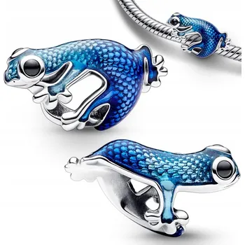 Přívěsek Přívěsek Charm Modrá Ještěrka stříbro 925