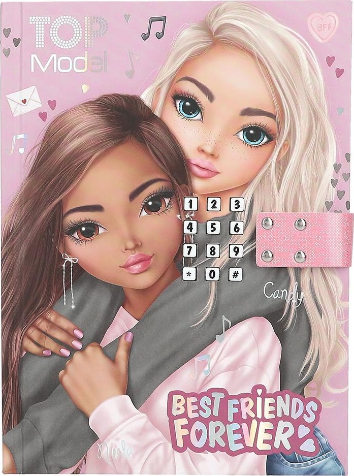 Top Model Notebook Candy Top Model Deníček s kódem a hudbou 15 x 20,5 cm 80 listů linkovaný my ...