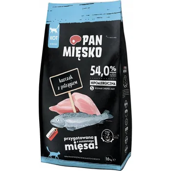Krmivo pro kočku Suché krmivo pro kočky Pan Mięsko KUŘE s PSTRUHEM HYPOALERGENNÍ 1,6 kg S