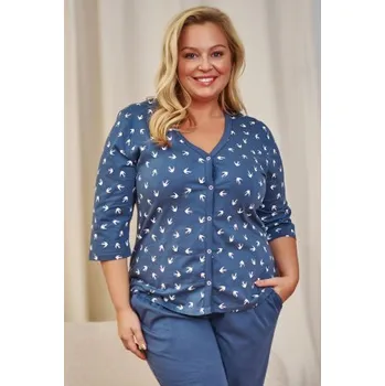 Dámské pyžamo Dámské pyžamo Doctor Nap 7265 - bavlna Modrá 2XL