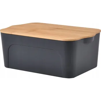 Úložný box Nádoba s víkem 5 l KRABIČKA šedá na drobnosti