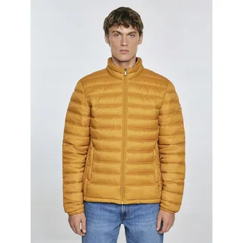 BIG STAR Pánská prošívaná bunda s kapucí žlutá Acarf 202 XXL