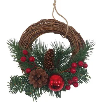 Vánoční dekorace Goba Věnec proutěný na dveře 20cm