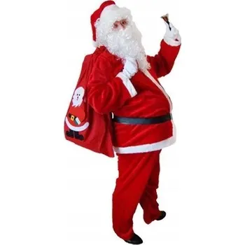 Karnevalový kostým Kostým Mikuláše Velur premium 12 ele Zvonek Brýle Mikuláš Hvězdář Paruka