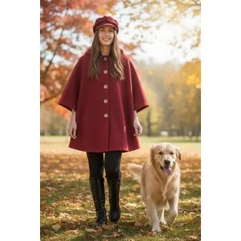 Dámské pončo TopMode Hřejivé pončo z vlny 727259