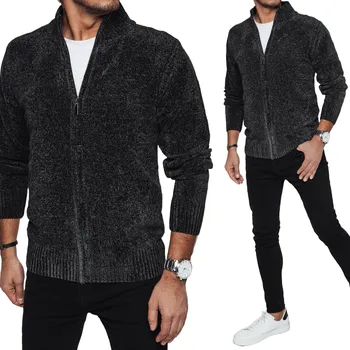 Pánský svetr DStreet svetr WX2234 šedý rolák velikost M