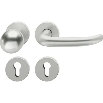 Dveřní kování Kování FSB 79 1053 panikové Eloxovaný hliník, klika / koule, Pravé provedení, Nedělený čtyřhran