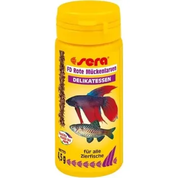 Krmivo pro rybičky SERA Sera červené komáří larvy FD Rote Mückenlarven (Red Bloodworms) 50ml