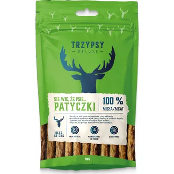 Pamlsek pro psa TRZYPSY deluxe TYČINKY Z JELENA 70g 100% masa