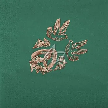 Papírový kapesník ubrousky 33x33cm/20ks 3vrstvé tm.zelený svatební