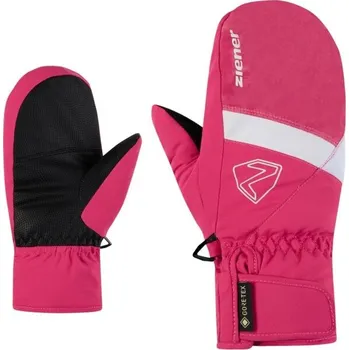 Dívčí lyžařské palčáky Ziener LEVIN-Z GTX MITTEN JUNIOR 2.5 Růžová, Bílá
