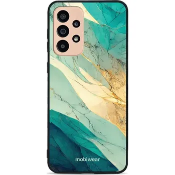 Pouzdro na mobilní telefon Lesklý kryt Mobiwear Glossy - Samsung Galaxy A33 5G - G024G - Zlatavý a zelenkavý mramor (Prémiové lesklé pouzdro, obal, kryt Mobiwear Glossy na mobil Samsung Galaxy A33 5G - G024G - Zlatavý a zelenkavý mramor, materiál Plast + TPU silikon - krytí po všec