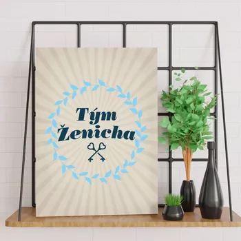 Plechová cedule Sablio Dárková cedulka Tým ženicha klíče: 30x40 cm