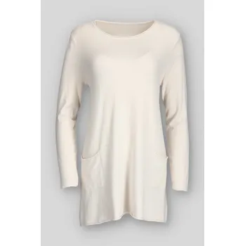 Dámské šaty Tunika s kapsami úplet 1833 barva: béžová