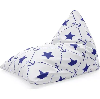 Sedací pytel Sablio Sedací vak Triangl Hvězdy a kotvy: 120 x 100 x 100 cm