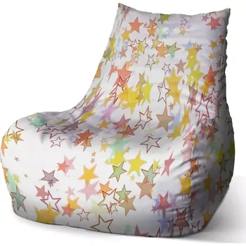 Sedací pytel Sablio Sedací vak Bean Hvězdičky - 100 x 90 x 45 cm
