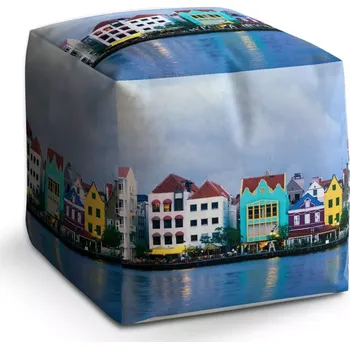 Taburet Sablio Taburet Cube Domky u moře: 40x40x40 cm