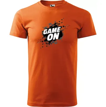 Pánské tričko Sablio Tričko s potiskem Game On - oranžové XL