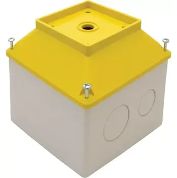 Koupelnové svítidlo krabice k hlav.vyp.a hlav.bezp.vyp.,h=108mm,IP44 (žl.víko) Tracon TK/T3+F3S/ IP44 (Tracon TK/T3+F3S/)