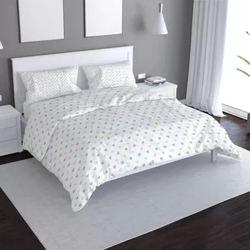 Povlečení Sablio Povlečení Malované srdce na bílé - 140x220 / 90x70