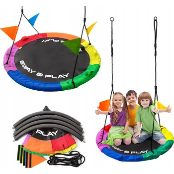 Dětská houpačka Houpačka hnízdo čápa Meteor 130 cm, vícebarevná