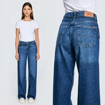 Dámské džíny BIG STAR DÁMSKÉ DŽÍNY ŠIROKÉ NOHAVICE TMAVĚ MODRÉ ATREA 514 W31 L32