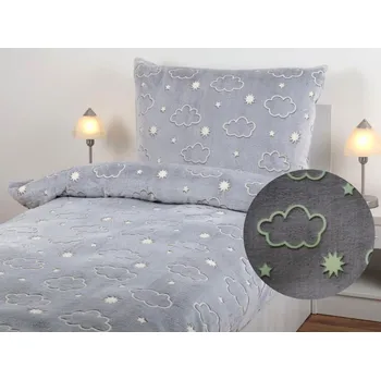 Povlečení JAN peří Hebké povlečení z mikroplyše (flanel fleece) - svítící nebe - Hebké povlečení z mikroplyše (flanel fleece) - svítící nebe - souprava povlečení 70x90 + 140x200