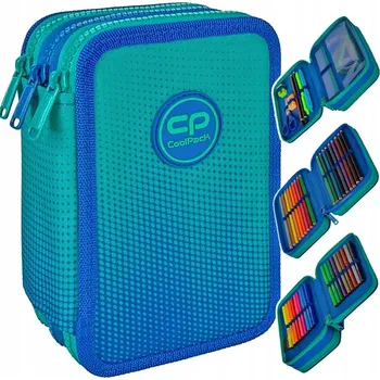 Penál Tříkomorový penál s VÝBAVOU CoolPack, gradient Ocean