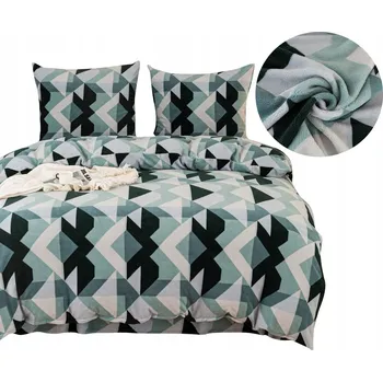 Povlečení POVLEČENÍ PLYŠOVÉ 200x220 TEPLÉ ZIMNÍ SADA + 2 POVLEČENÍ NA POLŠTÁŘE