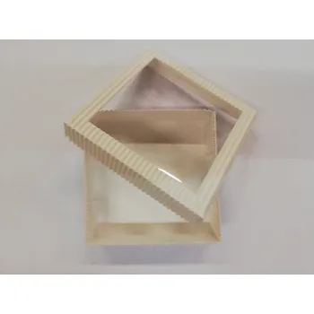 Dárková krabička Papírová dárková krabička z vlnité lepenky - bílá - 3x10x10 cm