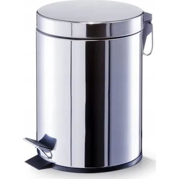 Odpadkový koš Koupelnový koš Zeller z nerezové oceli 5 l stříbrný