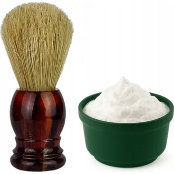 Štětka na holení s přírodním vlasem, mýdlo na holení, sada na holení