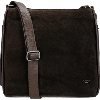 Kabelka Wojas kabelka z pravé kůže hnědá