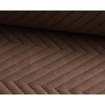 hnědá sametová prošívaná látka Lucrezia