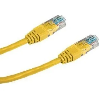 Datový kabel Datacom CAT5E UTP žlutý 0.5m