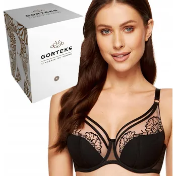 Podprsenka Gorteks polovyztužená podprsenka černá velikost 75C