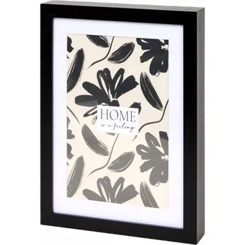 Rám na obraz Rámeček na fotografie s skříňkou, schránkou, věšáky na klíče, černý