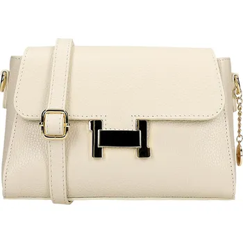 Kabelka Wojas kabelka z pravé lícové kůže béžová