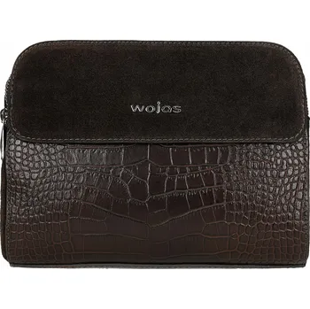 Kabelka Wojas kabelka z pravé kůže hnědá