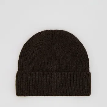 Čepice Reserved - Čepice beanie s příměsí vlny - tmavě hnědá - 064FE-89X - 064FE-89X-ONE
