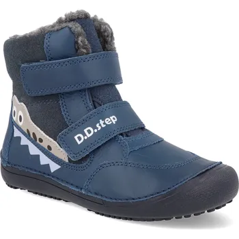 Dívčí zimní obuv Barefoot dětské zimní boty D.D.step W063-52415 modré Velikost: 28