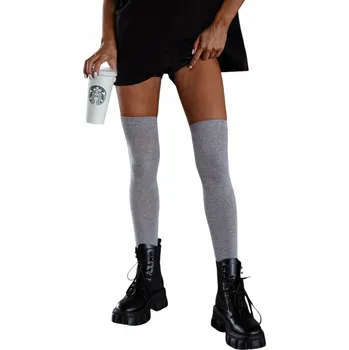 Dámské ponožky DÁMSKÉ PODKOLENKY HLADKÉ MILENA světlá melanž 37-41