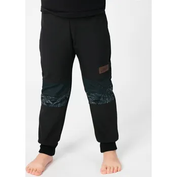 Dětské softshellové kalhoty Drexiss s fleecem diamond beach black velikost 116-122