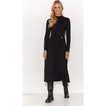 Dámské šaty Klasické šaty Makadamia M808 černé Černá S