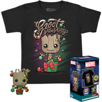 Figurka Funko set The Guardians of the Galaxy Holiday Groot a dětské tričko 10-11let
